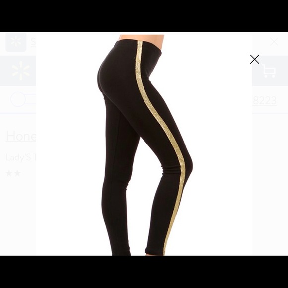 Black Pants w/  Gold Stripe - Picture 1 of 7